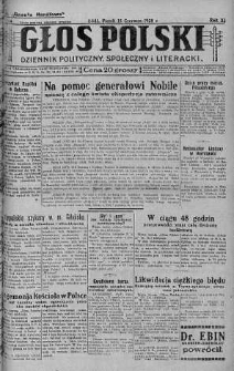 Głos Polski : dziennik polityczny, społeczny i literacki 15 czerwiec 1928 nr 164