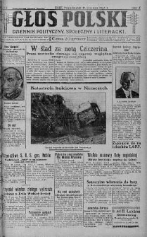 Głos Polski : dziennik polityczny, społeczny i literacki 18 czerwiec 1928 nr 167
