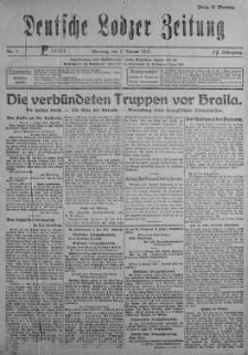 Deutsche Lodzer Zeitung 2 styczeń 1917 nr 1