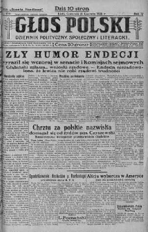 Głos Polski : dziennik polityczny, społeczny i literacki 21 czerwiec 1928 nr 170