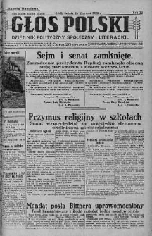 Głos Polski : dziennik polityczny, społeczny i literacki 23 czerwiec 1928 nr 172