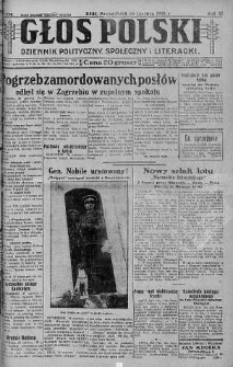 Głos Polski : dziennik polityczny, społeczny i literacki 25 czerwiec 1928 nr 174
