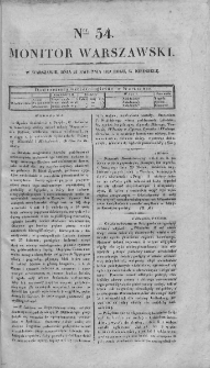 Monitor Warszawski 1827, nr 54