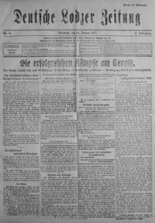 Deutsche Lodzer Zeitung 10 styczeń 1917 nr 8
