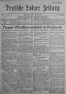 Deutsche Lodzer Zeitung 11 styczeń 1917 nr 9
