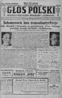 Głos Polski : dziennik polityczny, społeczny i literacki 29 czerwiec 1928 nr 178