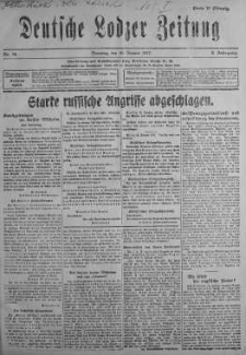 Deutsche Lodzer Zeitung 16 styczeń 1917 nr 14