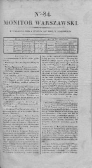 Monitor Warszawski 1827, nr 84
