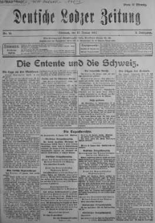 Deutsche Lodzer Zeitung 17 styczeń 1917 nr 15