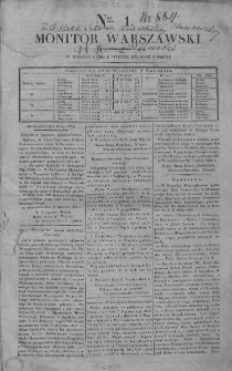 Monitor Warszawski 1825, nr 1