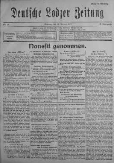 Deutsche Lodzer Zeitung 21 styczeń 1917 nr 19
