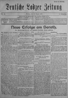 Deutsche Lodzer Zeitung 22 styczeń 1917 nr 20
