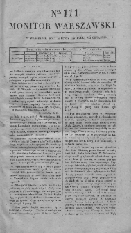 Monitor Warszawski 1827, nr 111