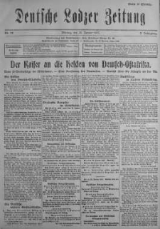 Deutsche Lodzer Zeitung 29 styczeń 1917 nr 27