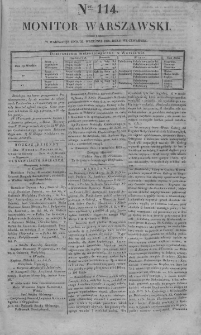 Monitor Warszawski 1825, nr 114