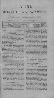 Monitor Warszawski 1827, nr 151