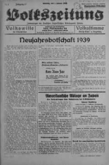 Volkszeitung 1 styczeń 1939 nr 1