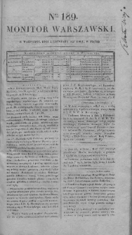 Monitor Warszawski 1827, nr 189