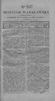 Monitor Warszawski 1827, nr 207