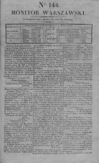 Monitor Warszawski 1825, nr 144