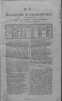 Monitor Warszawski 1828, nr 1