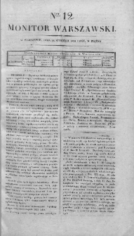 Monitor Warszawski 1828, nr 12