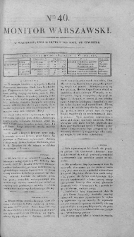 Monitor Warszawski 1828, nr 40