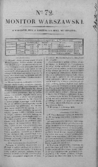 Monitor Warszawski 1828, nr 72