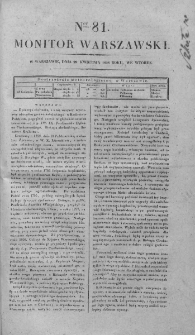 Monitor Warszawski 1828, nr 81