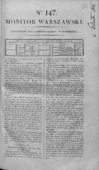 Monitor Warszawski 1828, nr 147