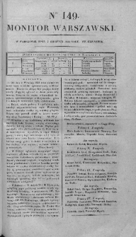 Monitor Warszawski 1828, nr 149