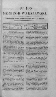 Monitor Warszawski 1828, nr 196
