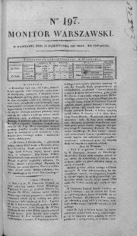 Monitor Warszawski 1828, nr 197