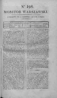Monitor Warszawski 1828, nr 198