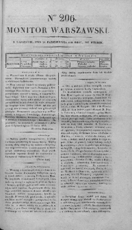 Monitor Warszawski 1828, nr 206