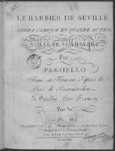 Le barbier de Seville : opéra comique en quatre actes