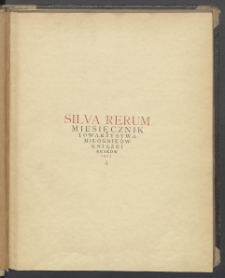 Silva Rerum : miesięcznik Towarzystwa Miłośników Książki w Krakowie. 1925. Tom II