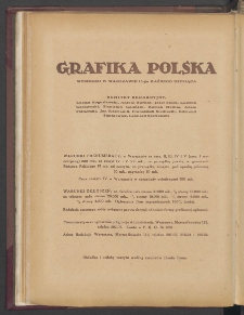 Grafika Polska : miesięcznik poświęcony sztuce graficznej. 1921. T1. Zeszyt 4