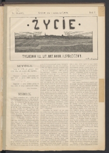 Życie : Tygodnik Ilustrowany, Literacki, Artystyczny, Naukowy i Społeczny. 1898. T2. Nr 2