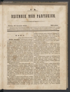 Dziennik Mód Paryskich. T.5. 1844. Nr 3
