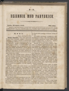Dziennik Mód Paryskich. T.5. 1844. Nr 7