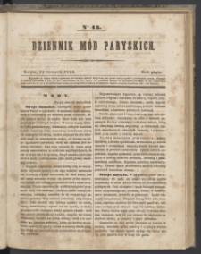 Dziennik Mód Paryskich. T.5. 1844. Nr 13
