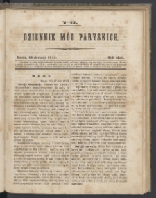 Dziennik Mód Paryskich. T.5. 1844. Nr 17