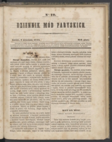 Dziennik Mód Paryskich. T.5. 1844. Nr 19