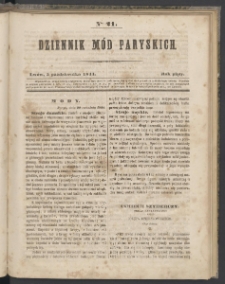Dziennik Mód Paryskich. T.5. 1844. Nr 21