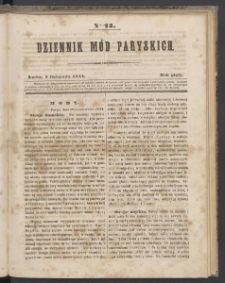 Dziennik Mód Paryskich. T.5. 1844. Nr 23