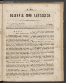 Dziennik Mód Paryskich. T.5. 1844. Nr 24