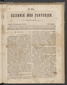 Dziennik Mód Paryskich. T.5. 1844. Nr 25