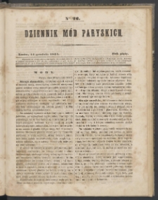 Dziennik Mód Paryskich. T.5. 1844. Nr 26