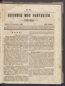 Dziennik Mód Paryskich. T.7. 1846. Nr 2